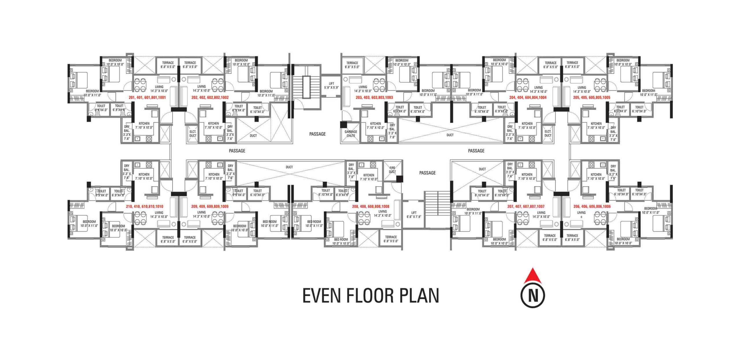 Even Floor Plan