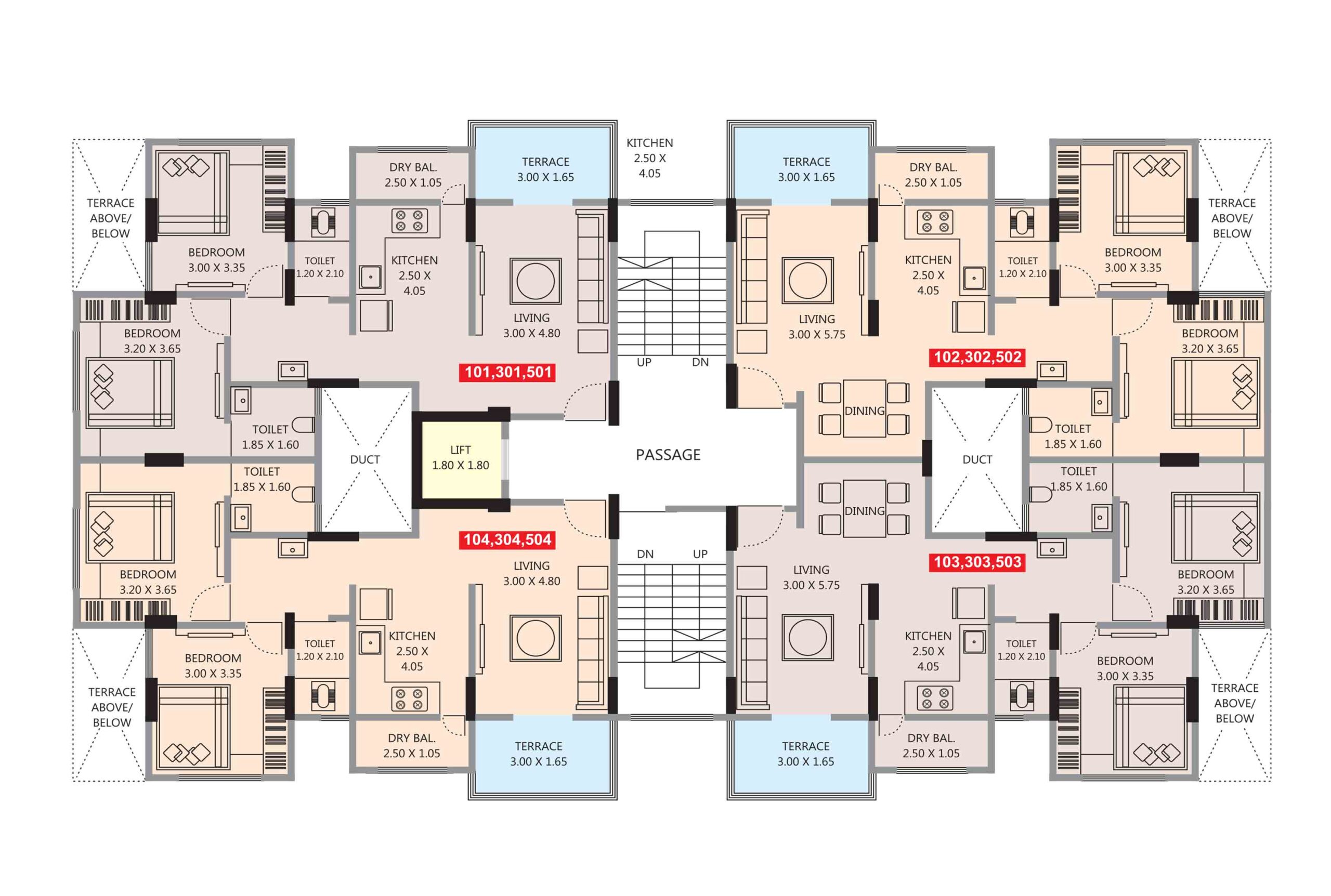 1st-3rd-&-5th-Floor-Plan-Building-G